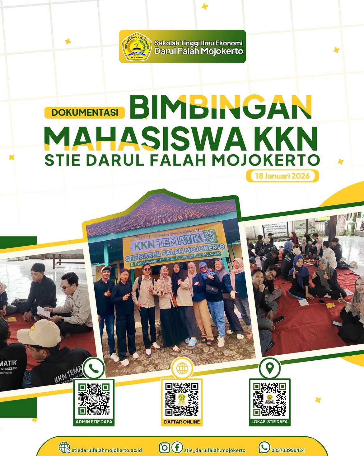 Dokumentasi Bimbingan Mahasiswa KKN STIE Darul Falah 18 Januari 2026